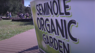 Seminole Organic Garden sign