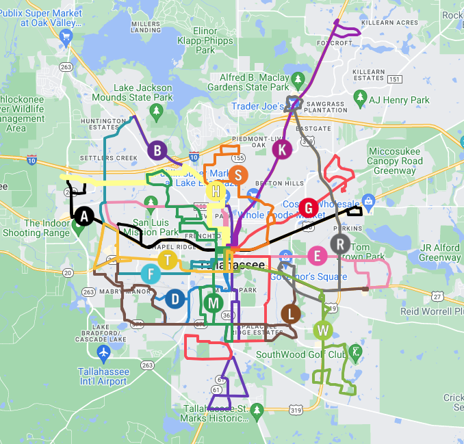 Bus Routes in Tallahassee