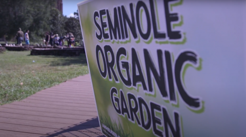 Seminole Organic Garden sign