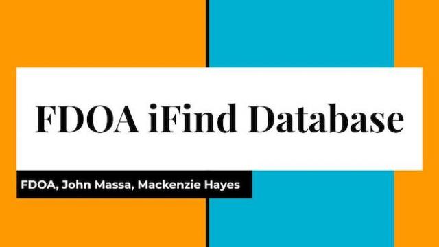 Slide "FDOA iFind Database"