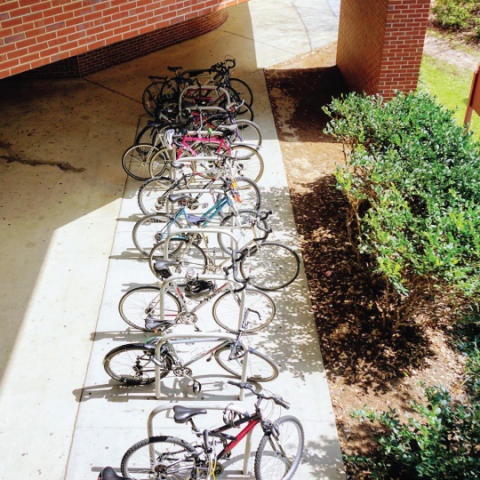 Locked Up Bikes Near Nursing School