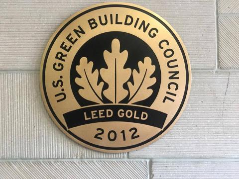 LEED Gold 2012 Plaque