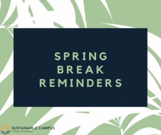 Spring break reminders 