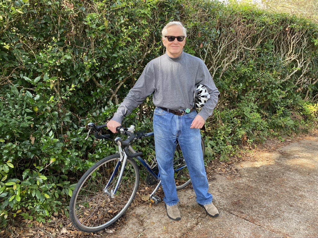Bill Edmonds with bicycle